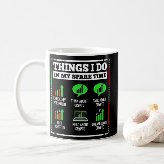 Mug Les Choses Que Je Fais Dans Mon Échange De Temps L (Avec donut)