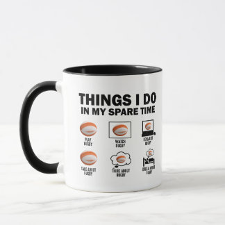 Mug Les Choses Que Je Fais Dans Mon Rugby De Temps De