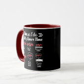 Mug Les Choses Que Je Fais Dans Mon Temps De Rechange  (Devant gauche)