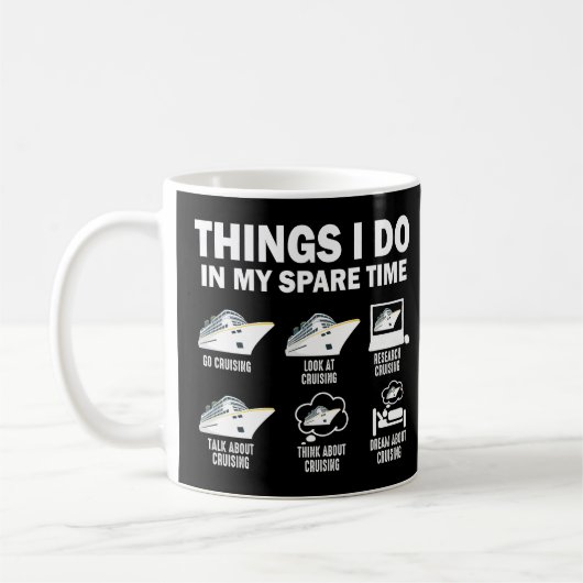 Mug Les Choses Que Je Fais Dans Mon Temps Libre Croisi (Gauche)