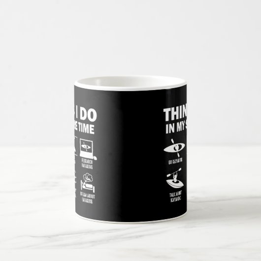 Mug Les Choses Que Je Fais Dans Mon Temps Libre Kayaki (Centre)