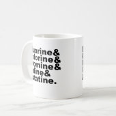 Mug Les cinq halogènes de la chimie | chlore, le brome (Devant gauche)