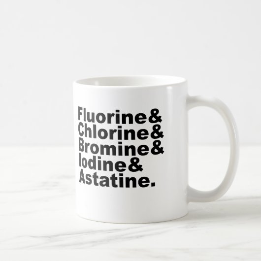 Mug Les cinq halogènes de la chimie | chlore, le brome (Droite)