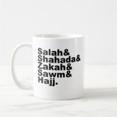 Mug Les cinq piliers de l'islam| Foi de prière musulma (Gauche)