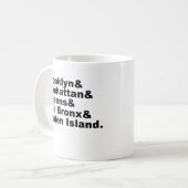 Mug Les cinq quartiers de New York (Devant gauche)
