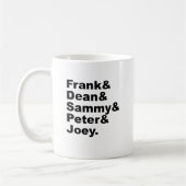 Mug Les cinq rats | Frank Dean Sammy Joey & Peter (Gauche)