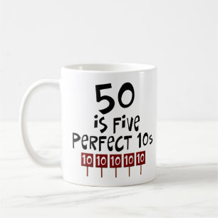Mug les cinquantième cadeaux d'anniversaire, 50 est 5