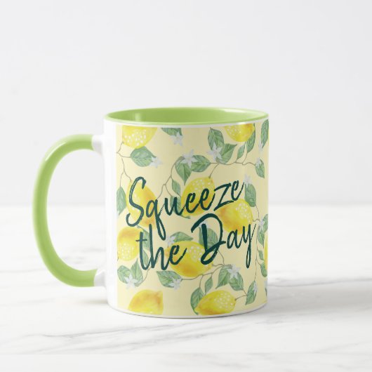 Mug Les citrons d'aquarelle serrent le jour (Gauche)
