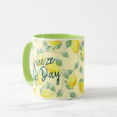 Mug Les citrons d'aquarelle serrent le jour (Devant gauche)