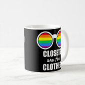 Mug Les Closets LGBT Pride Sont Pour Les Vêtements Rai (Devant droit)