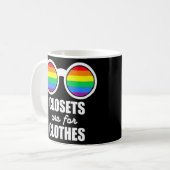 Mug Les Closets LGBT Pride Sont Pour Les Vêtements Rai (Devant gauche)