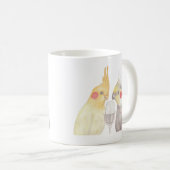 Mug Les Cockatiels attaquent le cadeau drôle de (Devant droit)
