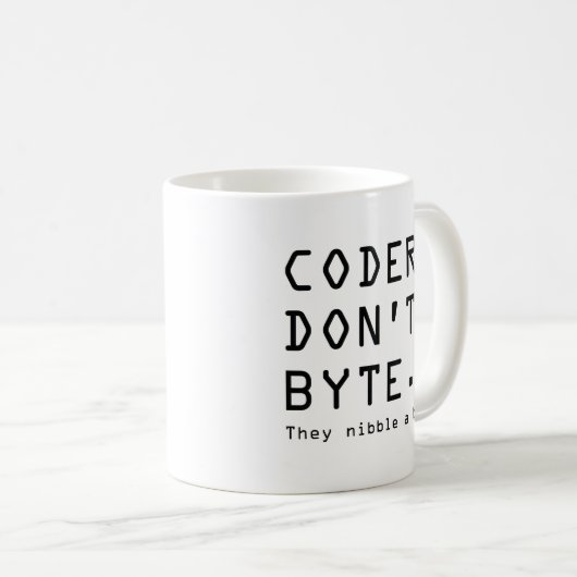 Mug Les codeurs n'octet pas (Devant droit)