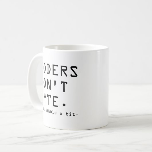 Mug Les codeurs n'octet pas (Devant gauche)