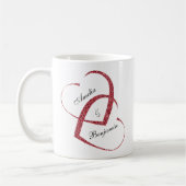 Mug Les Coeurs de la Parties scintillant rouge ensembl (Gauche)