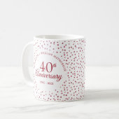 Mug Les Coeurs de rubis du 40e anniversaire (Devant gauche)
