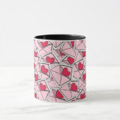 Mug Les coeurs de Valentine sur des enveloppes (Centre)