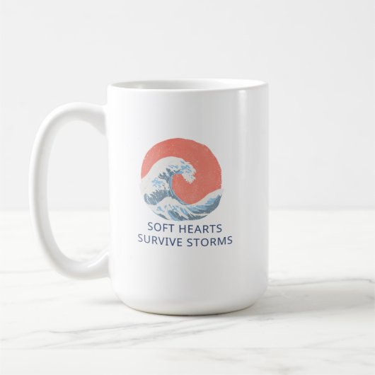 Mug Les cœurs doux survivent aux tempêtes (Gauche)