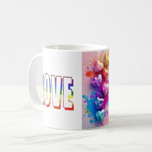 Mug Les Coeurs flammés (Devant gauche)