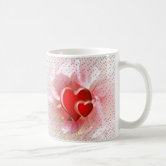 Mug Les coeurs romantiques du jour de Valentines (Droite)