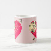 Mug Les Coeurs rouges de Valentine avec Bow (Centre)