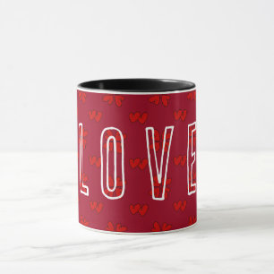 Mug Les Coeurs rouges de Valentine sur Red Love 2