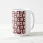 Mug les coeurs volants, les enveloppes d'amour et les  (Devant droit)