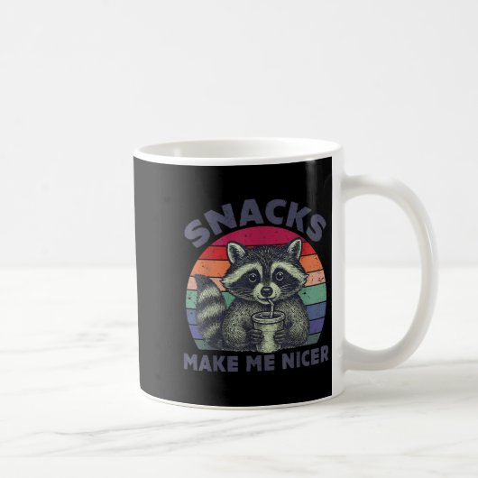 Mug Les collations me rendent plus gentil Raton laveur (Droite)