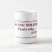 Mug Les comités de dissertation peuvent être difficile (Centre)