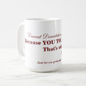 Mug Les comités de dissertation peuvent être difficile (Devant gauche)