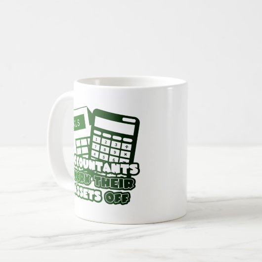 Mug Les comptables travaillent leurs Actifs de manière (Devant gauche)