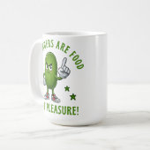 Mug Les concombres sont de la nourriture, pas du plais (Devant gauche)