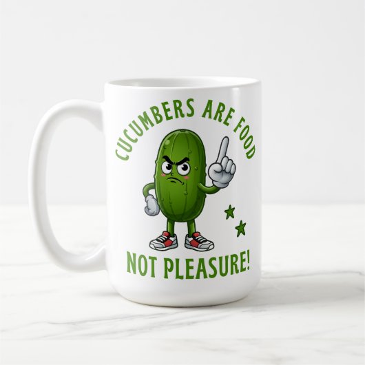 Mug Les concombres sont de la nourriture, pas du plais (Gauche)