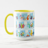 Mug Les copains de Sesame déambulent le long du motif (Gauche)