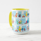 Mug Les copains de Sesame déambulent le long du motif (Devant gauche)