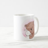 Mug Les couples mignons d'amour d'ours et de lapin (Devant droit)