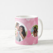 Mug Les couples roses de coeurs ajoutent votre propre (Devant droit)