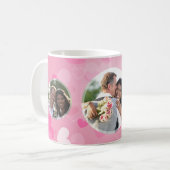 Mug Les couples roses de coeurs ajoutent votre propre (Devant gauche)