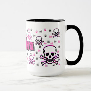 Mug Les crânes roses et noirs d'Erin