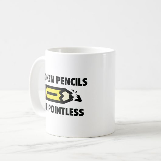 Mug Les Crayons Broyés Sont Sans Pointures (Devant gauche)