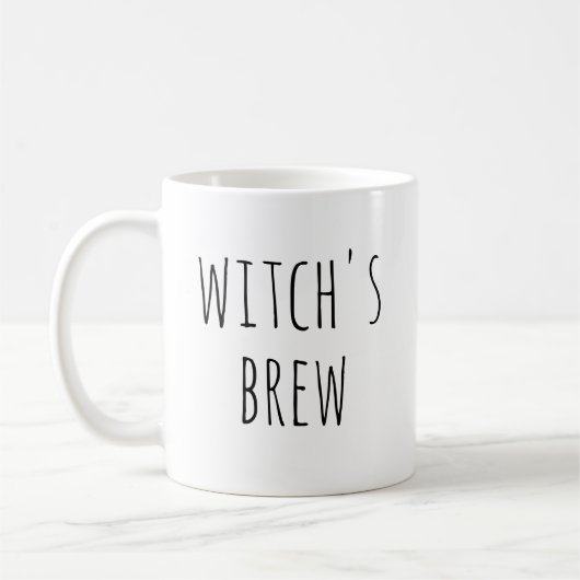 Mug Les cuisines brassent. Fête d'Halloween noir et bl (Gauche)
