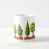 Mug Les cyprès en dessin couleurs (Centre)