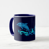 Mug Les dauphins tribaux attaquent - choisissez le (Devant gauche)