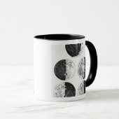 Mug Les dessins de Galileo des phases de la lune (Devant droit)