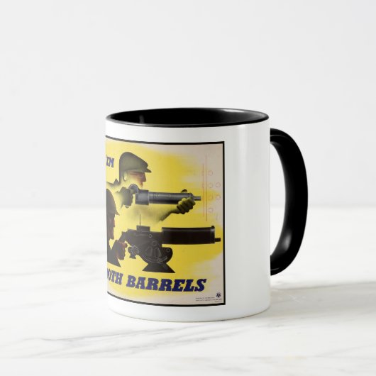 Mug Les deux fûts, militaire et industriel, effort de  (Devant droit)