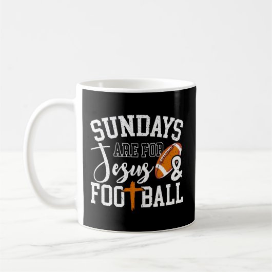 Mug Les Dimanche Sont Pour Jésus Et Le Football (Gauche)