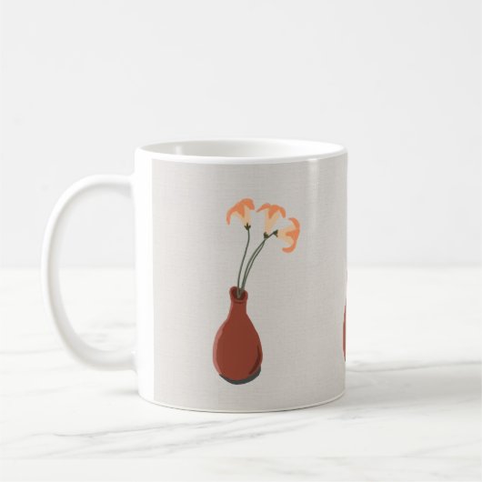 Mug Les dimanches dans un vase rouge (Gauche)
