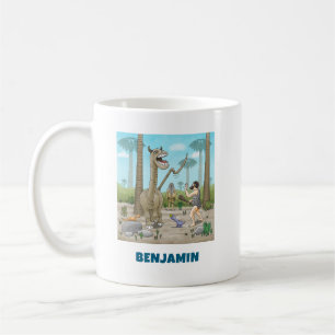 Mug Les dinosaures rencontrent l'âge de pierre