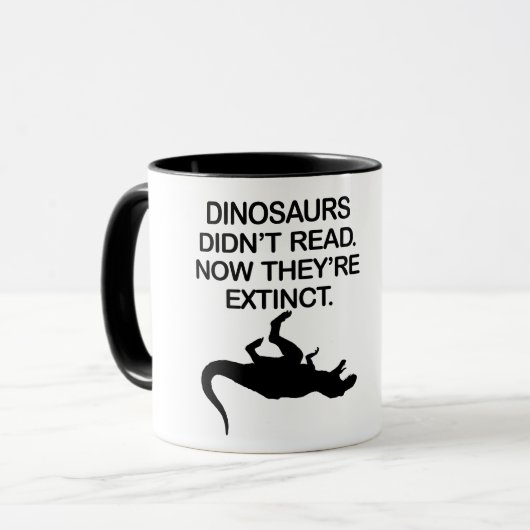 MUG LES DINOSAURS N'ONT PAS LU. MAINTENANT, ILS SONT E (Devant gauche)