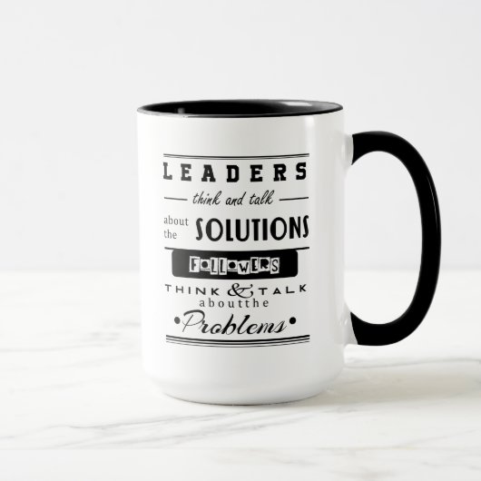 Mug les dirigeants réfléchissent et parlent des soluti (Droite)